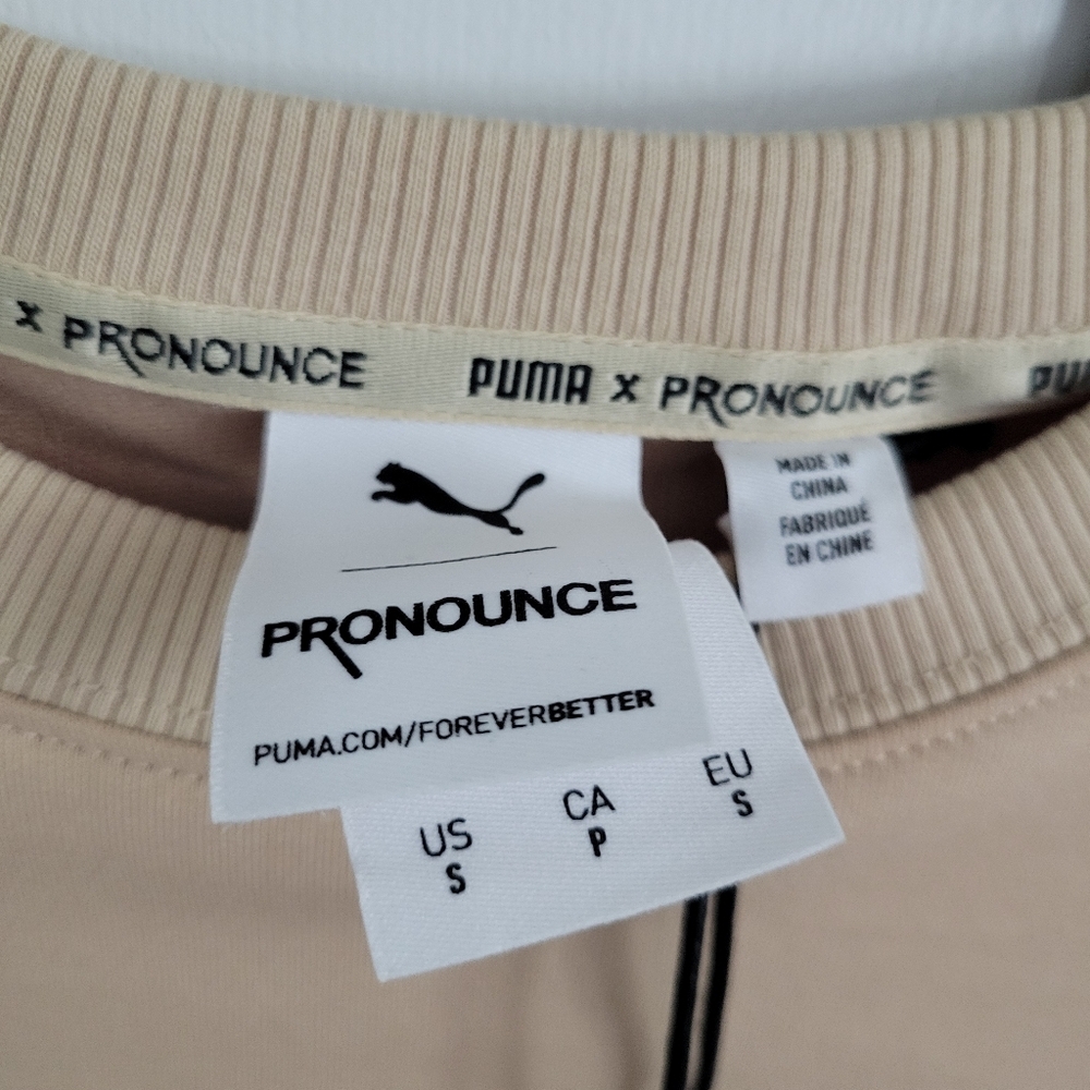 Puma x PRONOUNCE Shirt Dress PUMAPUNKU Sequin Embroidery Logo Size Small NWT - Picture 5 of 9
